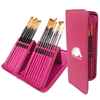 Enhance Your Painting with the 15 Long Handle Artist Paintbrushes and Travel Holder