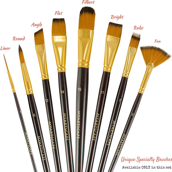 Complete Your Toolkit with 15 Long Handle Artist Paintbrushes and Travel Holder