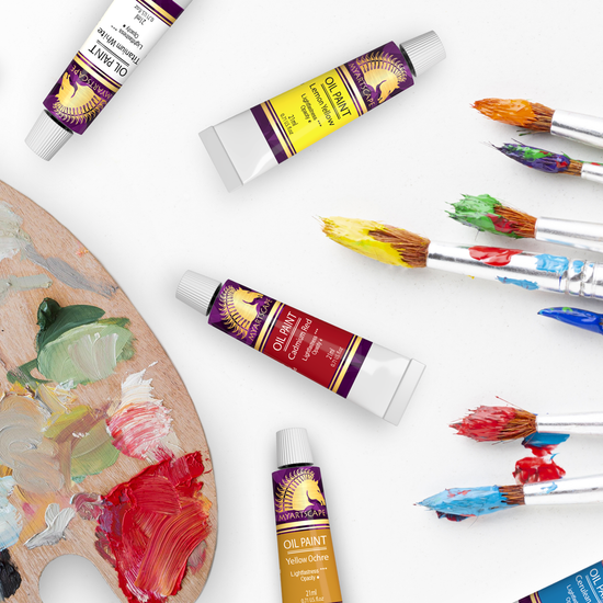 Vibrant Set: 12 Colors of 21ml Oil Paint Tubes