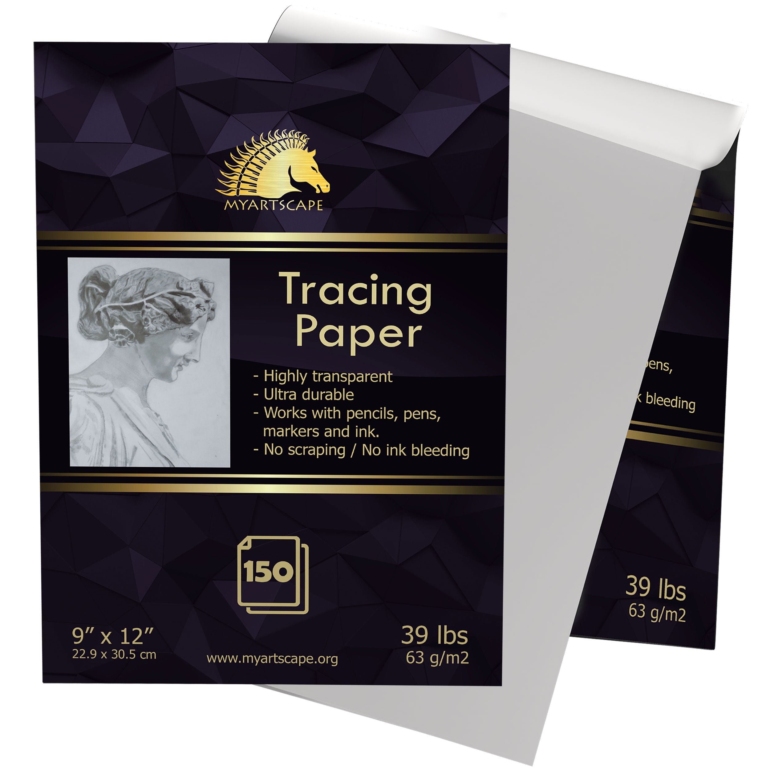Tracing Paper Pad, 39lb - 9 x 12 - 150 Transparent Sheets