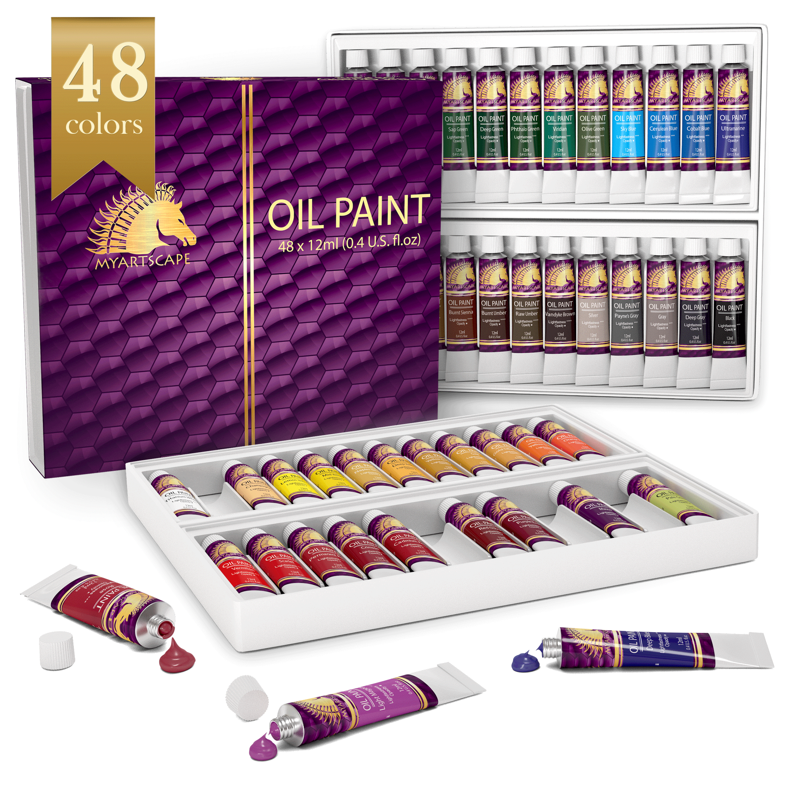 Oil Paint Tubes, 12ml - 48 Colors – MyArtscape