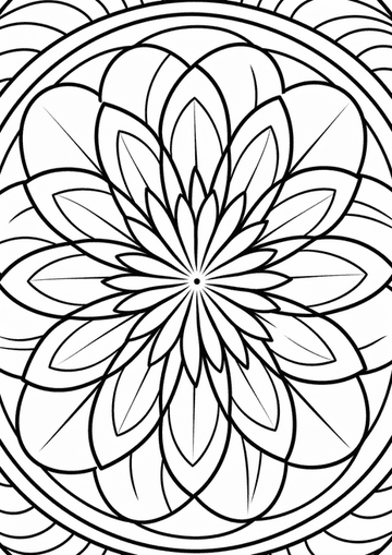 circular design with a flower in the center