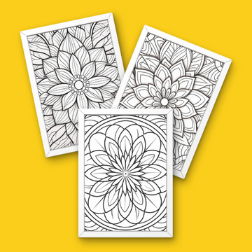 myartscape pattern coloring pages flower