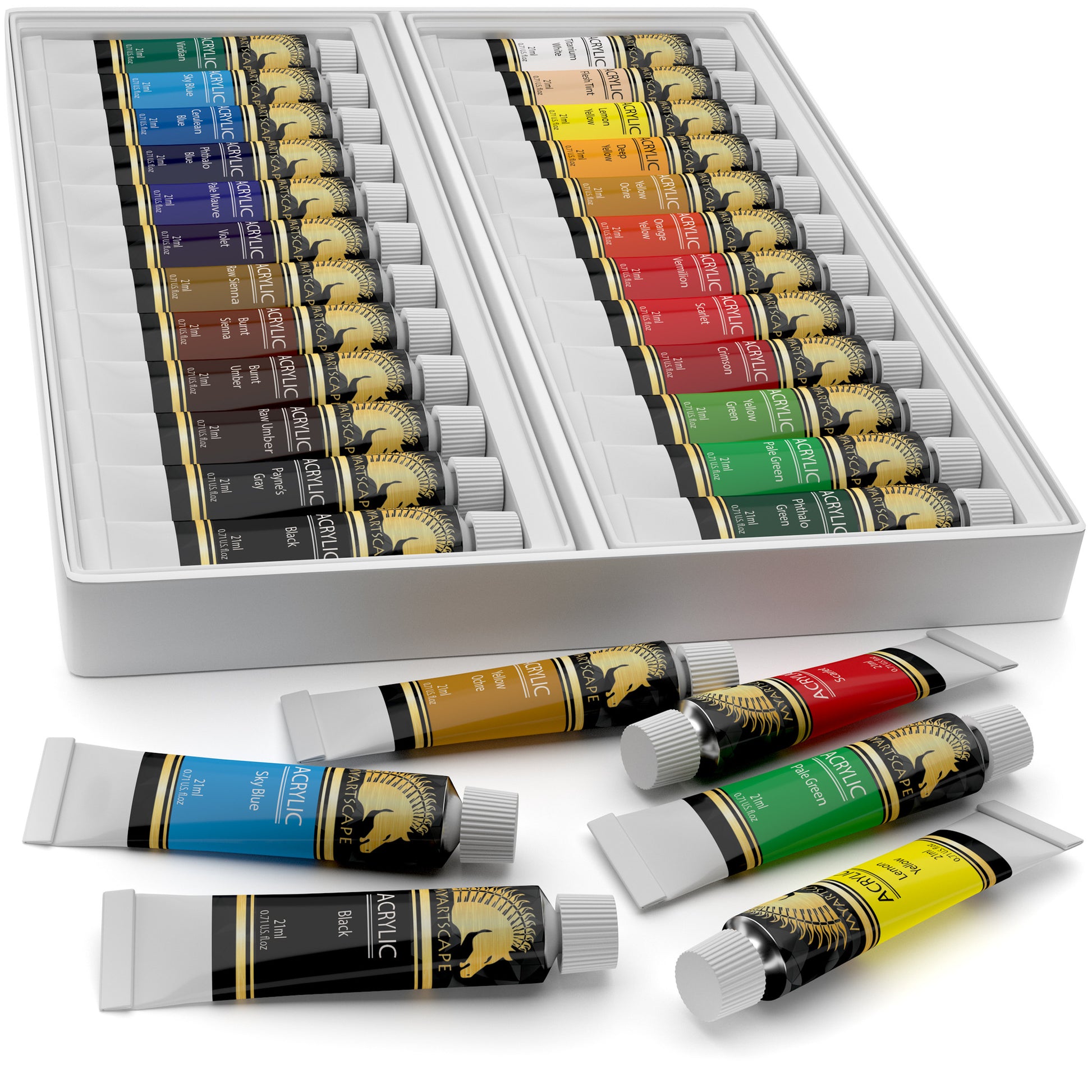 Wide Color Spectrum Acrylic Paint Collection