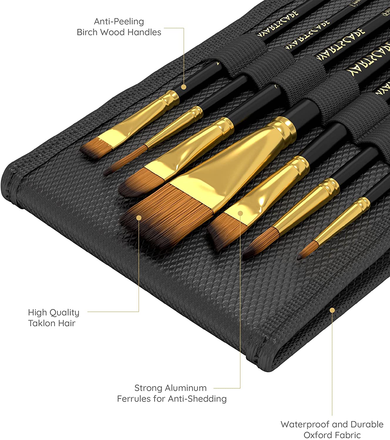 7-Pc Pocket Brush Set with Black Storage Case – MyArtscape