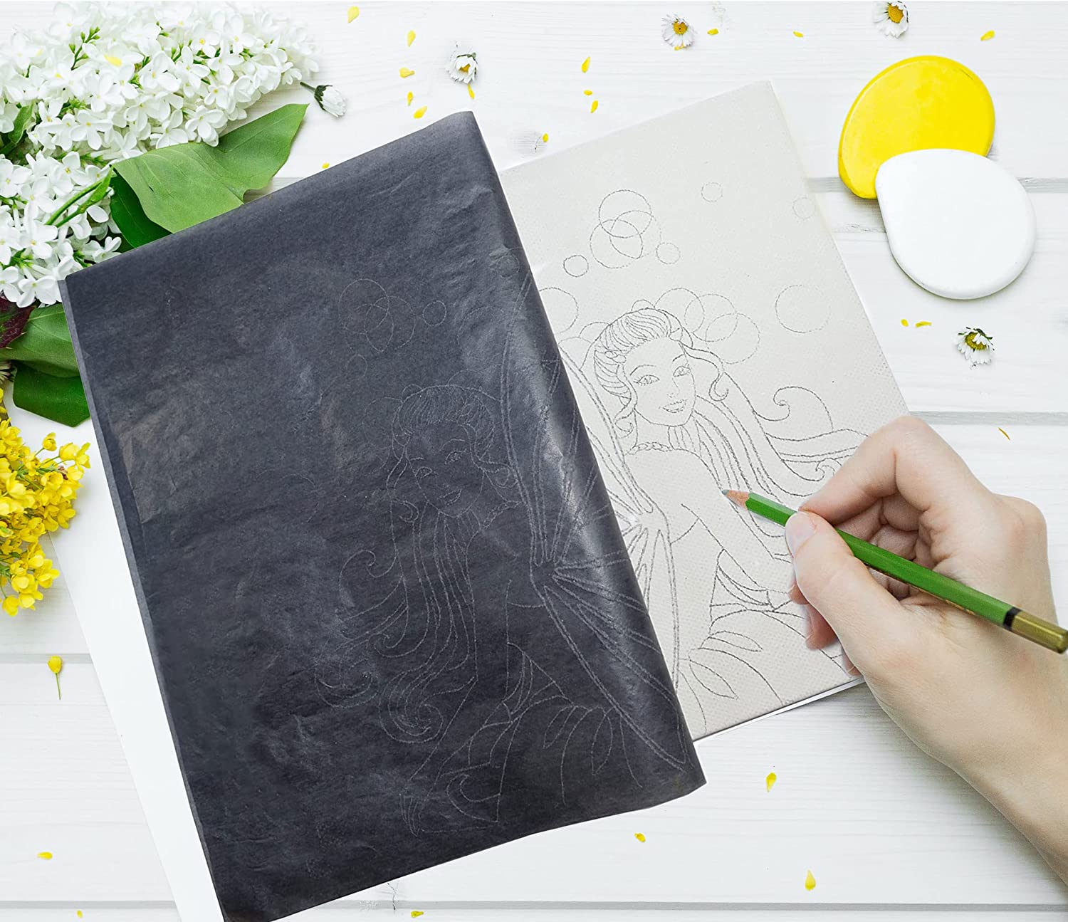 50 Sheets/Bag Transfer Paper Tracing Paper Graphite Carbon Paper