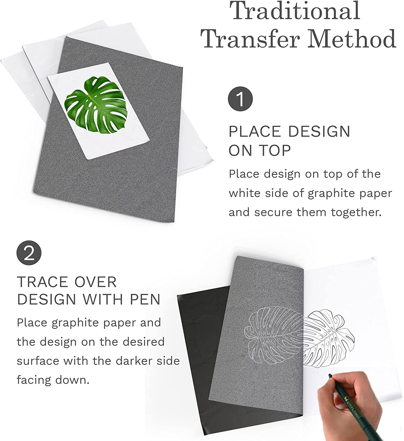 Graphite Transfer Paper, 9 x 13 - 25 Sheets - Black Waxed Paper –  MyArtscape