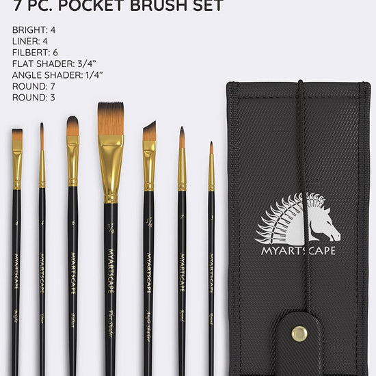 4 Pc. Paintbrush Set with Pouch - Canvas Connections