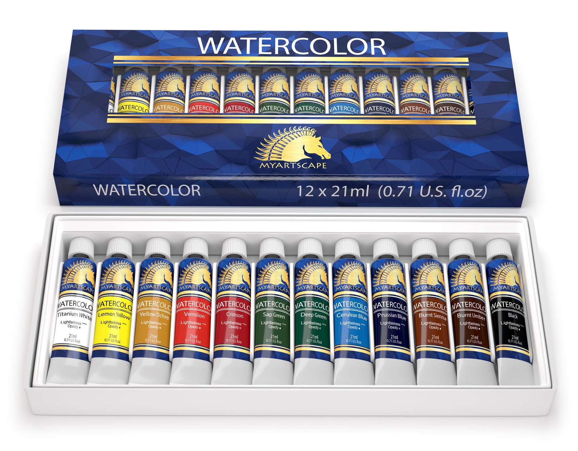 12 Colors Landscape Series Standard Color Solid Watercolor Paint Set -  Perfect For Artists, Students & Beginners Good Art Supplies - Temu