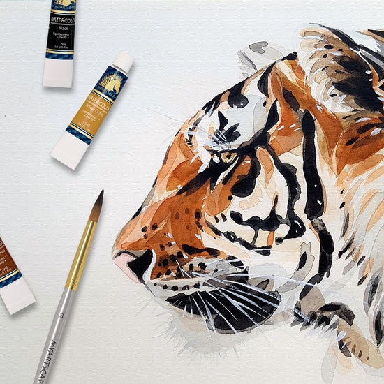 tiger water paintings
