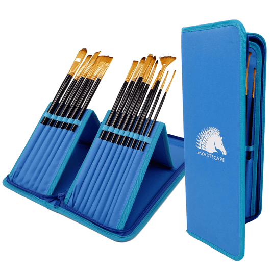 Efficient and Versatile: 15 Long Handle Artist Paintbrushes in the Complete Set