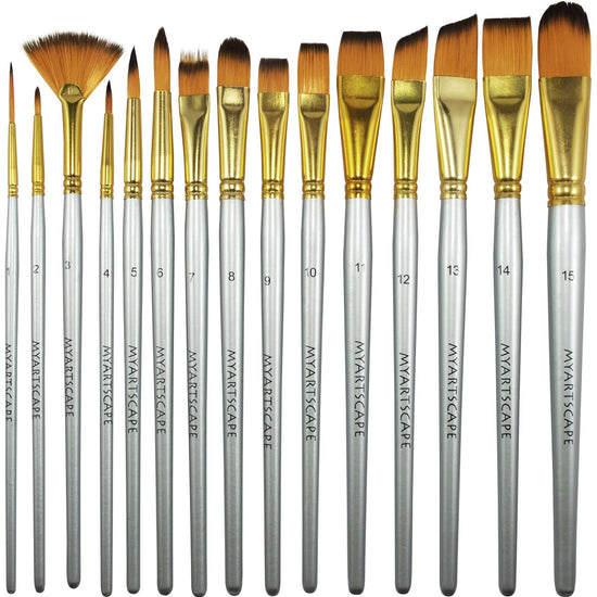 Paint Brush Holder - Organizer for 15 Short Handle Brushes