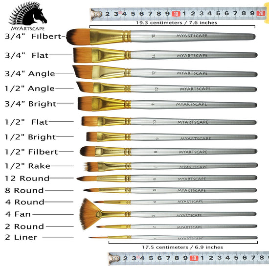 Complete Your Toolkit with 15 Short Handle Artist Paintbrushes