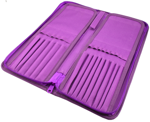 MyArtscape Paint Brush Holder, Purple Organizer For 15 Short Handle Brushes