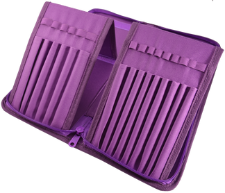 MyArtscape Paint Brush Holder, Purple Organizer For 15 Short Handle Brushes