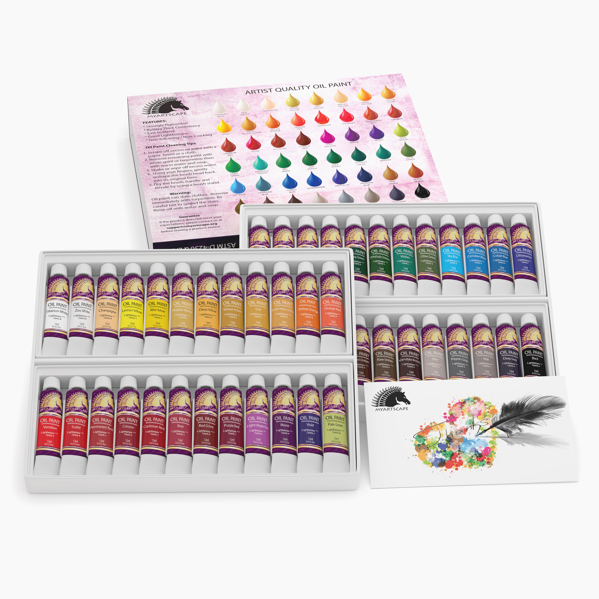 Watercolor Paint Set, 12ml Tubes - 24 Colors – MyArtscape