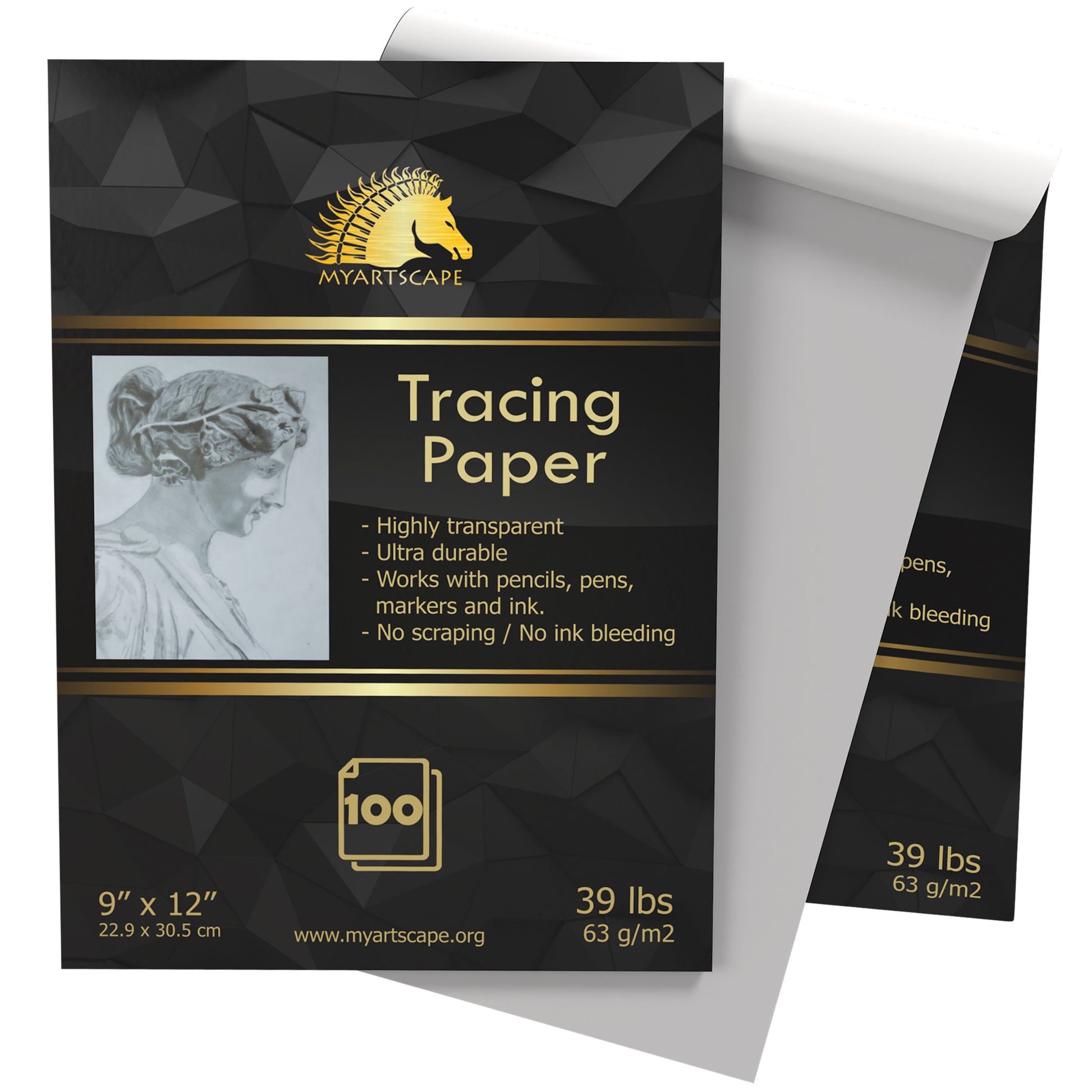 Tracing Paper Pad, 39lb - 9 x 12 - 100 Transparent Sheets – MyArtscape