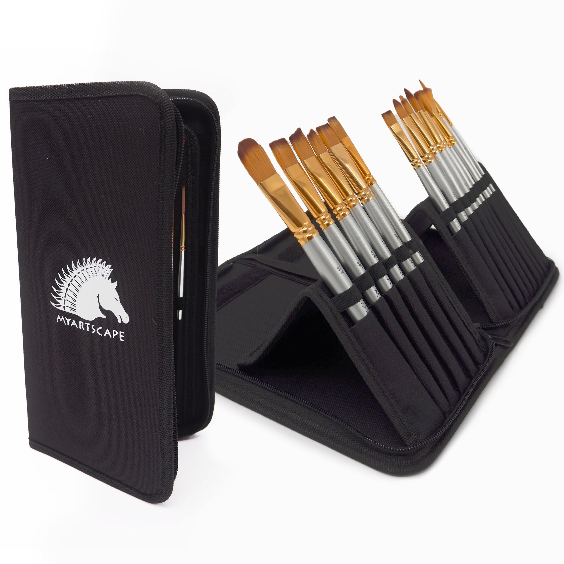 15 Pc Art Brush Set - Short Handles, Long Creativity