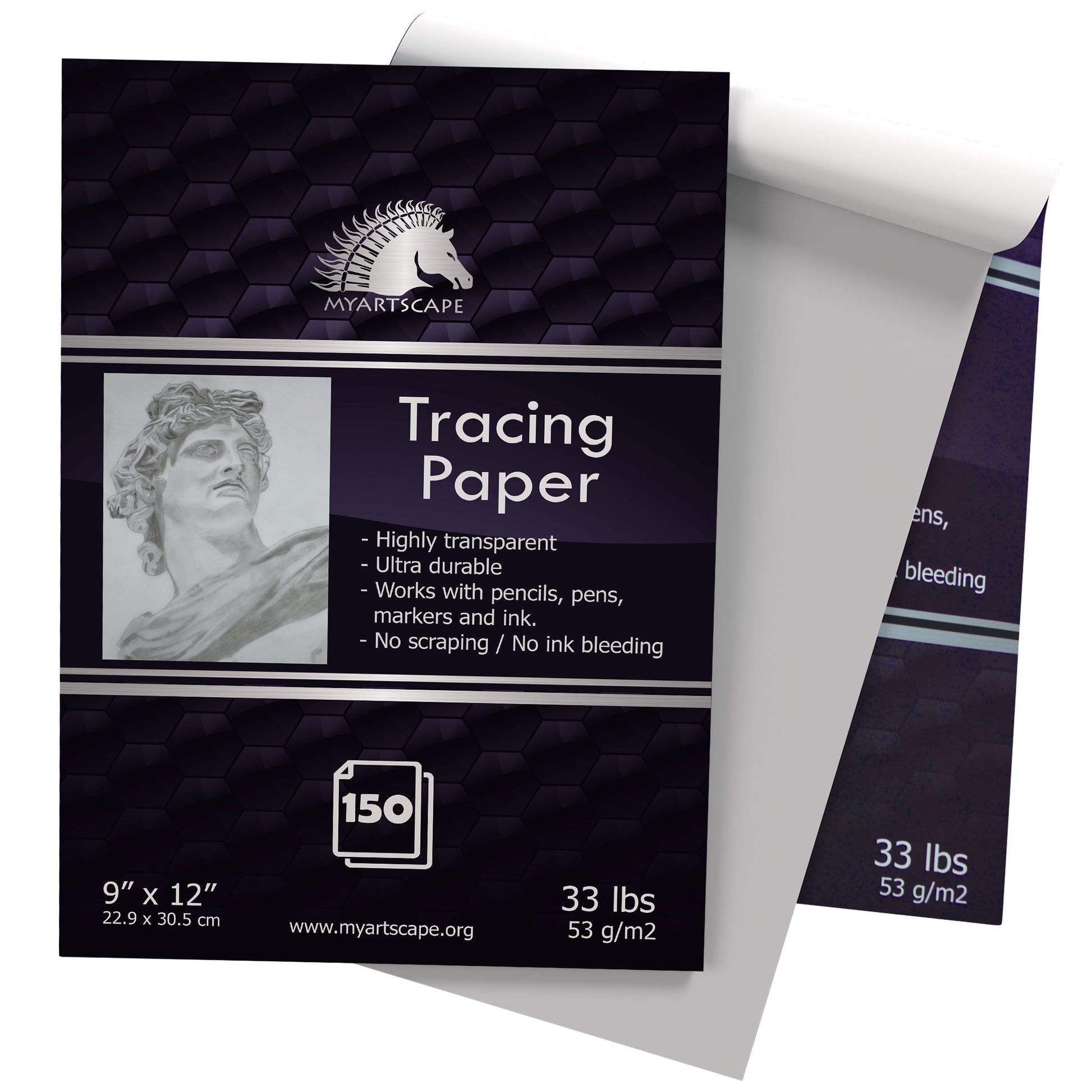 Tracing Paper Pad, 33lb - 9 x 12 - 150 Transparent Sheets